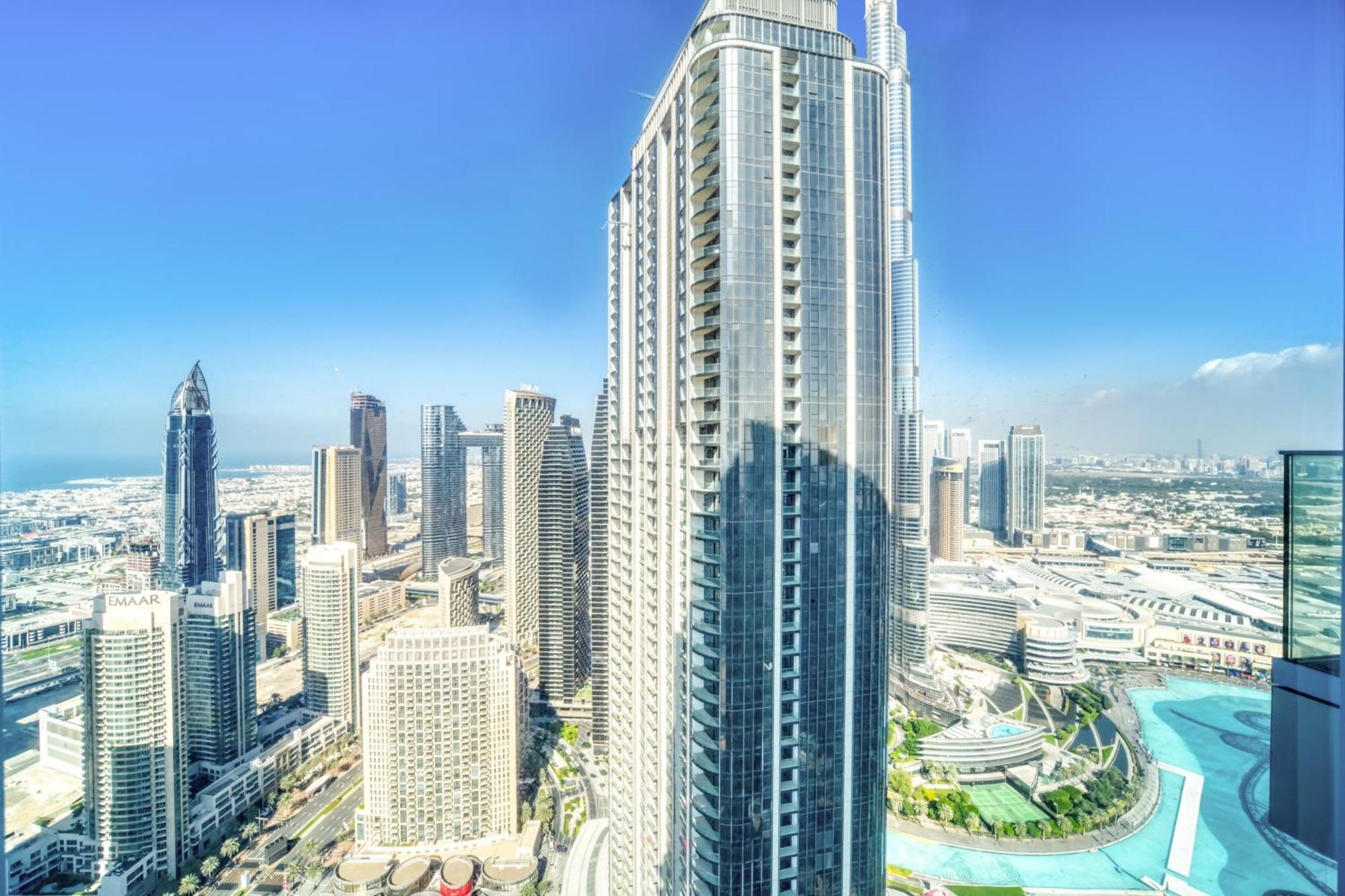 Downtown Luxury - Stunning Burj Khalifa & Sea View - 5 Minutes Walk To Dubai Mall Kültér fotó