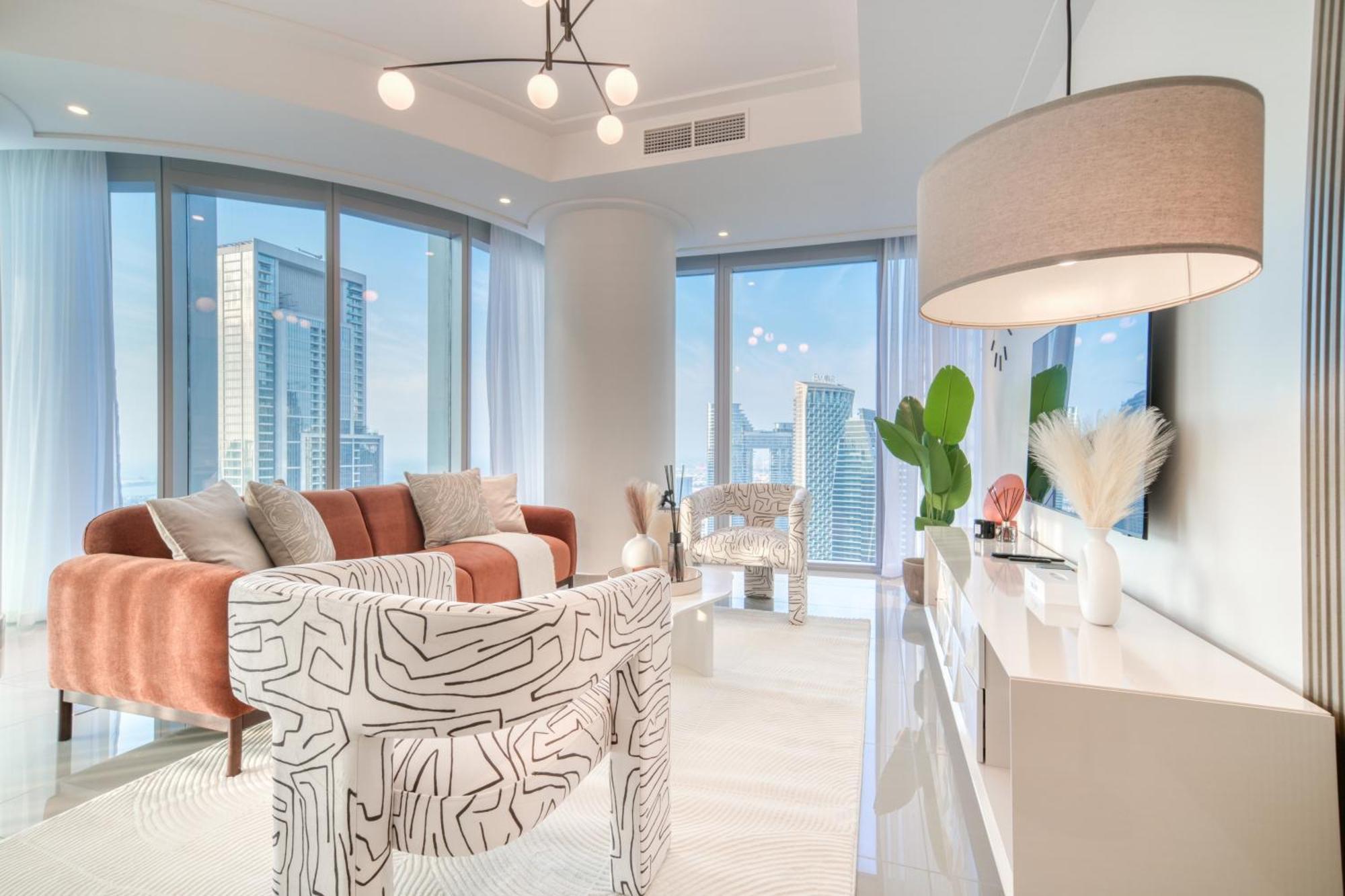 Downtown Luxury - Stunning Burj Khalifa & Sea View - 5 Minutes Walk To Dubai Mall Kültér fotó